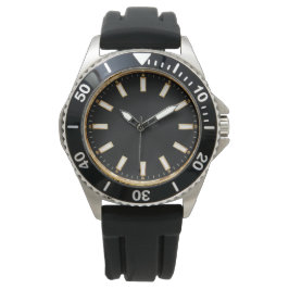 Elegantes Uhren-Design im Stil eines Black Divers  Armbanduhr