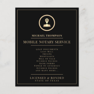 Elegantes und berufliches Schwarz und Gold Flyer