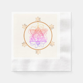 Elegantes und farbenfrohes jüdisches Star Paper Serviette