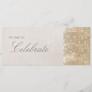 Elegantes und festes Funkelnd Gold Sequins Party Einladung