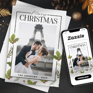 Elegantes und festliches Weihnachtslied - Foto Feiertagskarte