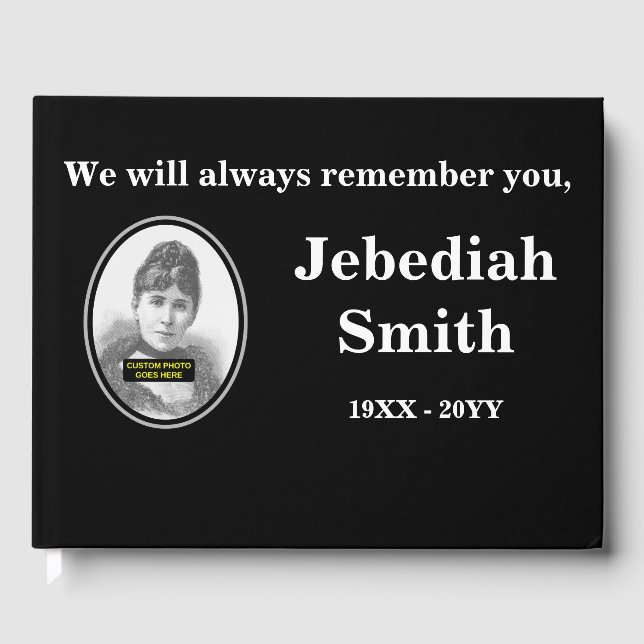 Elegantes und individuelles Memorial Gästebuch (Vorderseite)