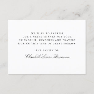 Elegantes und klassisches Begräbnis Beileid Vielen Einladung