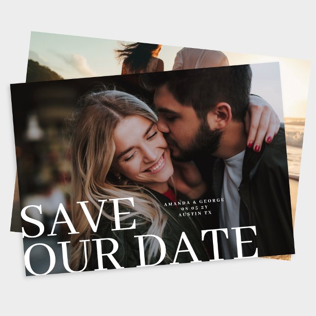 Elegantes und klassisches Foto Hochzeit Save The Date (Von Creator hochgeladen)