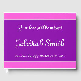 Elegantes und minimales Begräbnis/Gästebuch Gästebuch