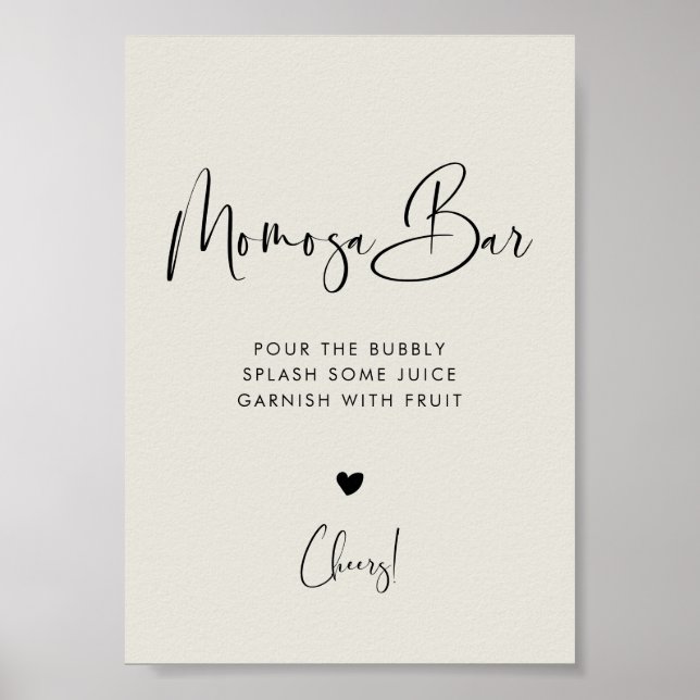 Elegantes und modernes Bar "Grüne Momosa" Poster (Vorne)