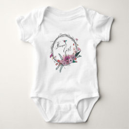 Elegantes und modernes Blume-Kranz-Blume Baby Strampler