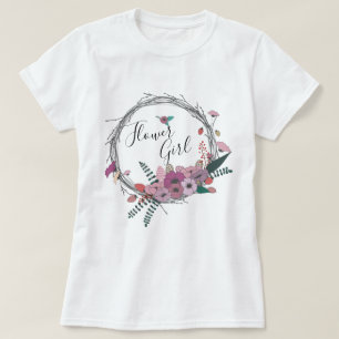Elegantes und modernes Blume-Kranz-Blume T-Shirt
