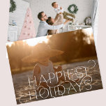 Elegantes und modernes CHRISTMAS Foto CURLY Happie Feiertagskarte<br><div class="desc">***Elegantes & modernes CHRISTMAS Foto CURLY Happiest Holiday Card*** __________________ Diese Designvorlage ist vollständig editierbar / anpassbar durch Sie den Kunden - klicken Sie auf den personalisierenden Knopf, wenn Sie das Design verschieben, hinzufügen, löschen oder erheblich ändern möchten. _______ * Wenn Sie Fragen zum Design haben oder weitere Designs oder...</div>