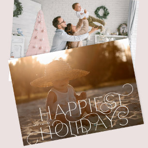 Elegantes und modernes CHRISTMAS Foto CURLY Happie Feiertagskarte