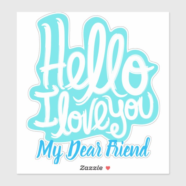 Elegantes und modernes Design in Liebe Aufkleber (Blatt)