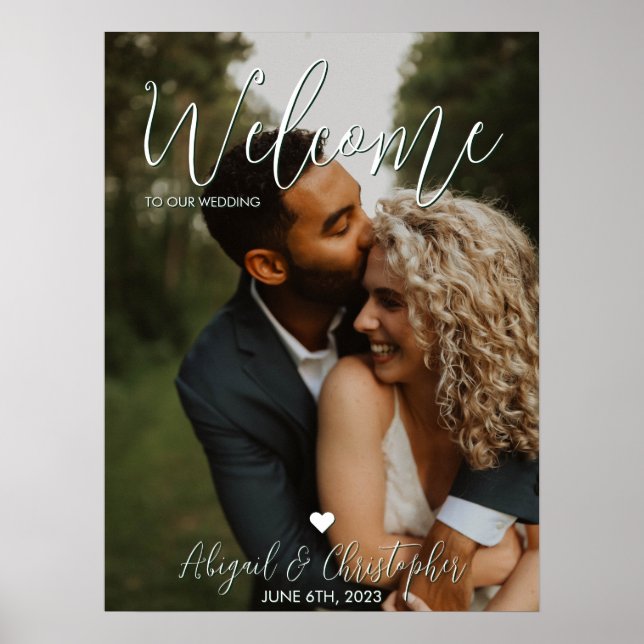 Elegantes und modernes einfaches Kalligrafie-Foto Poster (Vorne)