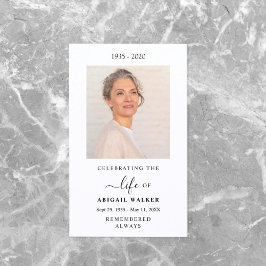 Elegantes und modernes Foto Beerdigungskarte - ind Visitenkarte