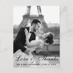 Elegantes und modernes Hochzeitsstil-Foto Liebe un Postkarte