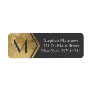 Elegantes und modernes Imitat-Goldmonogramm