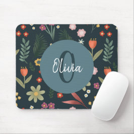 Elegantes und modernes Monogramm Mousepad