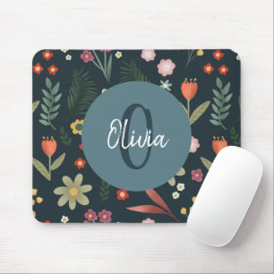 Elegantes und modernes Monogramm Mousepad