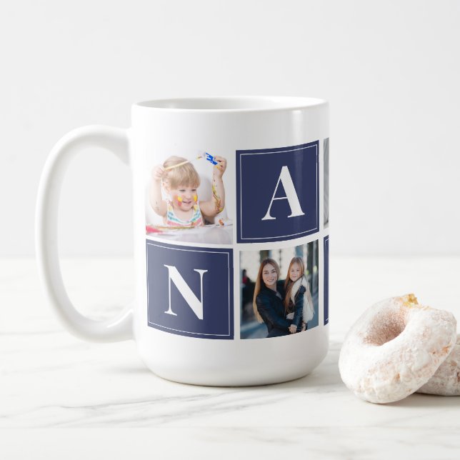 Elegantes und modernes Nana-Foto Kaffeetasse (Mit Donut)