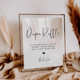 Elegantes und modernes Raffelzeichen Poster