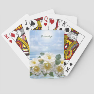 Elegantes und romantisches Weißes Blume Bouquet Spielkarten