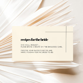 Elegantes und schicke Creme Brautparty Rezept Kart Begleitkarte
