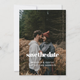 Elegantes und schicke Creme Foto Save The Date