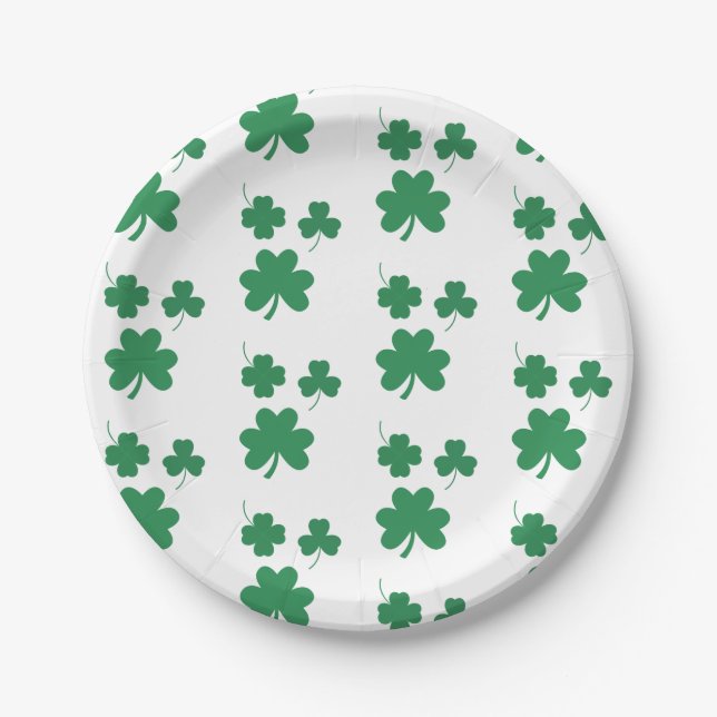 Elegantes und schicke St. Patrick Day Gastgeschenk Pappteller (Vorderseite)