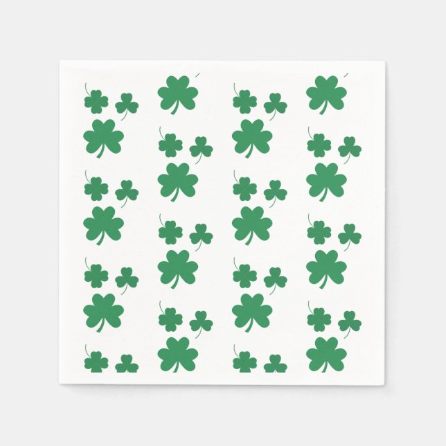 Elegantes und schicke St. Patrick Day Gastgeschenk Serviette (Vorderseite)