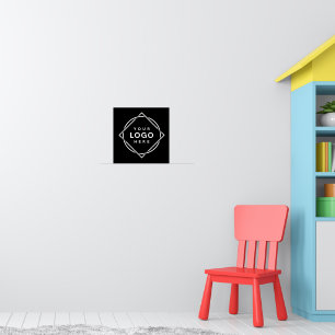 Elegantes und schlankes schwarzes QR-Code-Logo-Des Poster