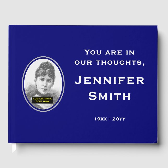 Elegantes und Schlichtes Bestattungsguestbook; Kun Gästebuch (Vorderseite)