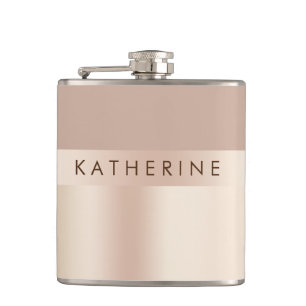 Elegantes und stilvolles Rosengoldbraun Flachmann