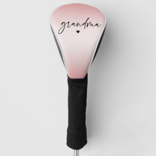 Elegantes und subtile rosa Grandma-Script-Geschenk Golf Headcover