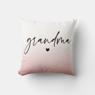 Elegantes und subtile rosa Grandma-Script-Geschenk Kissen