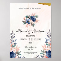 Elegantes und trendiges klassisches Hochzeitsposte