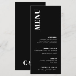 Elegantes und trendy Wedding Menu Menükarte