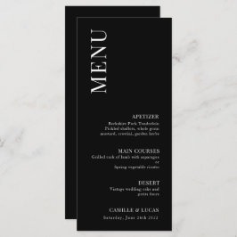 Elegantes und trendy Wedding Menu Menükarte