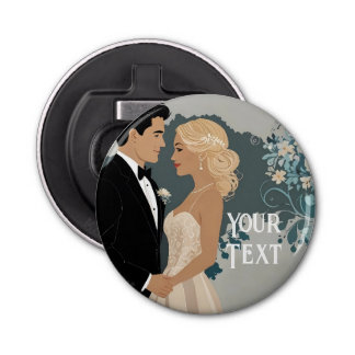 Elegantes und zeitloses Hochzeitsdesign Flaschenöffner