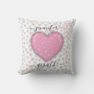 Elegantes Valentinsherz-Design Kissen
