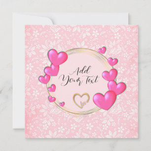 Elegantes Valentinstags-, Liebes-, Jubiläums-Rotes Einladung