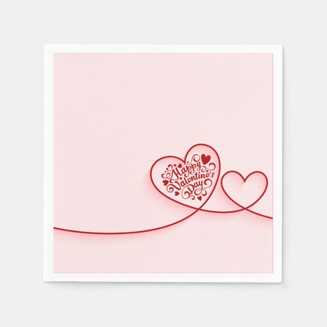 Elegantes Valentintagspapier Napkins zum Abendesse Serviette (Vorderseite)