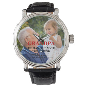 Elegantes Vatertag-Foto Geschenk ansehen Armbanduhr