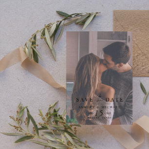 Elegantes Vellum Overlay Wasserfarbe 2 Foto Hochze Save The Date