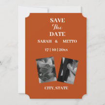 Elegantes verbranntes Orange 2 Foto-Typografie Sav