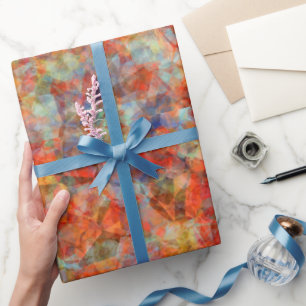 Elegantes verbranntes orange Prisma Geschenkpapier