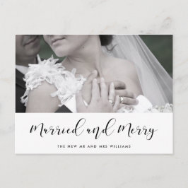 Elegantes Verheiratetes und fröhliches Weihnachtsf Postkarte