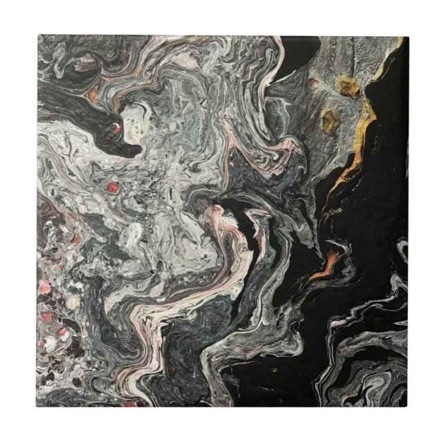 Elegantes, verrücktes Spitzen Agate 1 Fliese (Vorderseite)