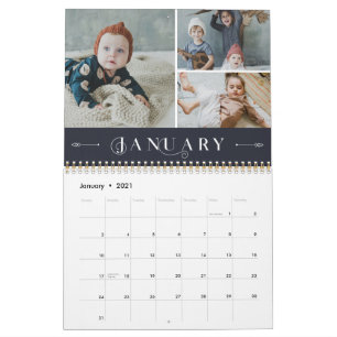 Elegantes Verziertes Fotomaterial der weißen Mari Kalender