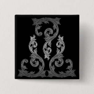 elegantes verziertes Gothic-Design Button