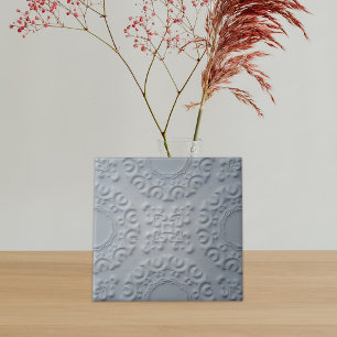 Elegantes verziertes vintage graues Faux-Basrelief Fliese