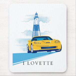 ELEGANTES VETTE-AUTOMOBIL-KUNSTWERK MOUSEPAD